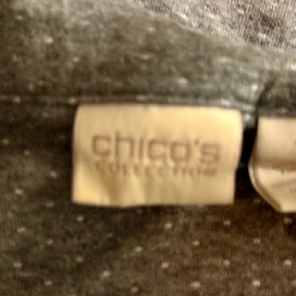 Chico's Gray Striped Bomber Jacket - Picture 6 of 8